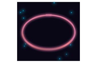 Svítící náhrdelník růžový 56 cm