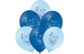 Balónky 2.narozeniny modrý slon 6 ks