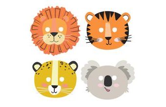 Safari masky 8 ks Amscan