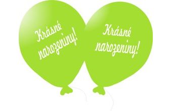 Balónek světle zelený Krásné narozeniny!