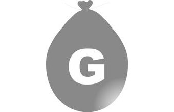 Balónek písmeno G stříbrné