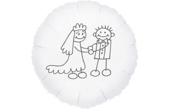 Svatební balónek fóliový bílý kruh panačči