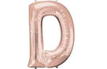 Písmeno D růžovo-zlaté foliový balónek 83 cm