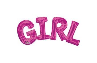 GIRL foliový balónek 55cm x 25cm