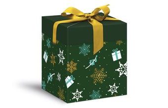 krabička dárková vánoční 12x12x15cm 5370601