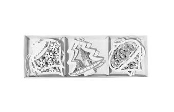 ozdoby dřevěné bílé s glitrem 9ks/7,5cm mix 8886264