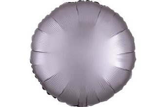 Balónek kruh foliový satén růžovo-šedý