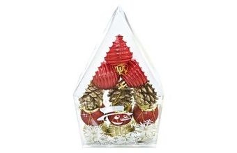 baňky set 5cm/12ks červené+zlaté 8886259