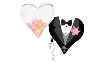 Svatební srdíčka balónek fóliový 76 cm x 63 cm