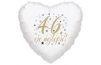 46. narozeniny balónek srdce