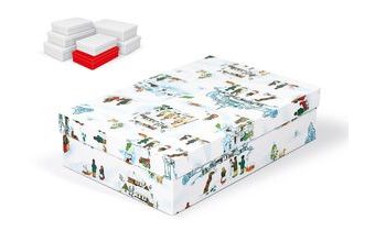 krabice dárková vánoční A-V005-CL 28x18x7cm 5370757