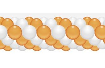 Balónková girlanda broskvovo-bílá 3 m