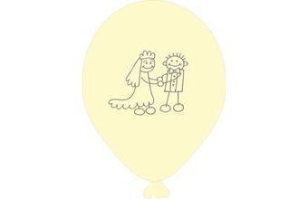 Svatební balonky panáčci 077 Ivory