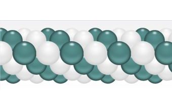 Balónková girlanda tyrkysovo-bílá 3 m