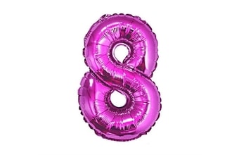 Balón foliový číslice růžová 35 cm - 8 (NELZE PLNIT HELIEM)