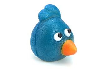 Angry Birds Modrý - marcipánová figurka na dort