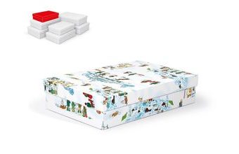 krabice dárková vánoční A-V005-BL 26x17x6cm 5370756