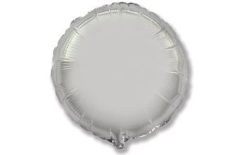 Balón foliový 45 cm Kulatý stříbrný