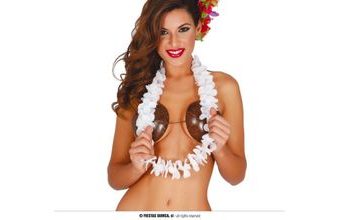 HAVAJSKÝ VĚNEC cca 100cm - BÍLÝ - HAWAII