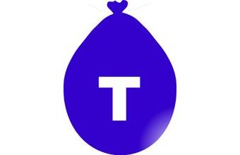 Balónek písmeno T modré