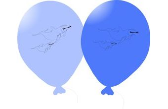 Balónky omalovánky delfín 5ks mix + fix