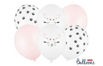 Sada latexových balónků - Motiv Kočičky - 30 cm - 6 ks