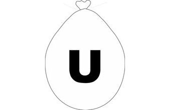 Balónek písmeno U bílé