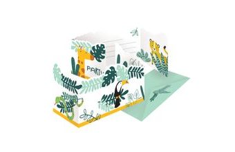 Safari pozvánky na narozeniny 8 ks Amscan