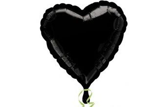 Balónek foliový srdce Black
