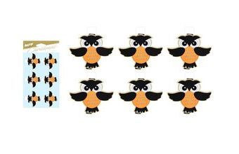 kolíček dřevěný halloween sova 6ks/4,8cm XC20181011 8885858