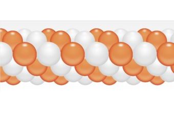 Balónková girlanda oranžovo-bílá 3 m