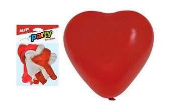 balónek nafukovací 12ks sáček srdce 30cm mix 8000110