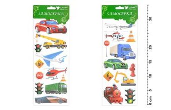 Samolepky 1252 dopravní prostředky 34,5x12,5 cm
