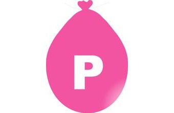 Balónek písmeno P růžové