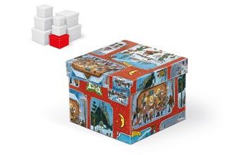 krabice dárková vánoční C-V005-DL 14x14x11cm 5370773