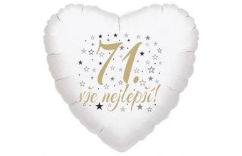 71. narozeniny balónek srdce