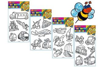 Předloha k barvám na sklo 1559 vyvýšená kontura