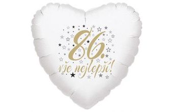 86. narozeniny balónek srdce