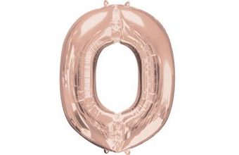 Písmeno O růžovo-zlaté foliový balónek 83 cm