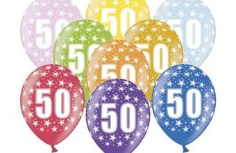 Silné Balónky 30 cm metalické mix - Birthday No.50