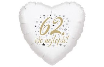 62. narozeniny balónek srdce