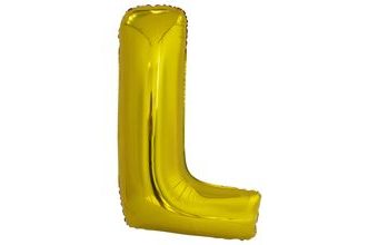 Písmeno L zlatý foliový balónek 86 cm Amskan