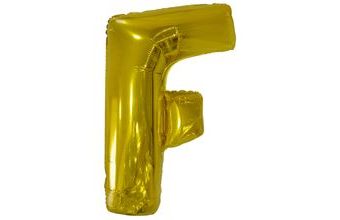 Písmeno F zlatý foliový balónek 86 cm amscan