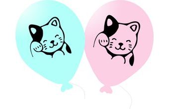 Kočička balónky 6 ks 27 cm