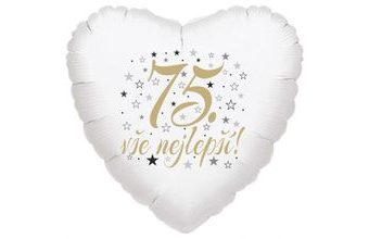 75. narozeniny balónek srdce Balonyk.cz