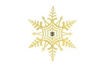 vločka zlatá závěs vánoční plech. 8cm 1805B-129.10/001 8885955