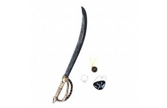 Sada šavle pirátská - 65 cm s příslušenstvím - 4 ks