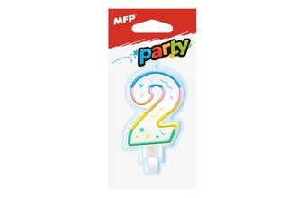 dortová svíčka č. 2 duhová 8800055