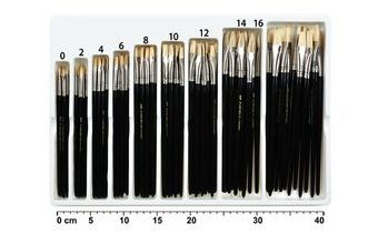 Sada plochách štětců velikosti 0 až 16 - 108 ks
