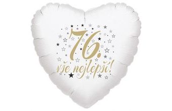 76. narozeniny balónek srdce